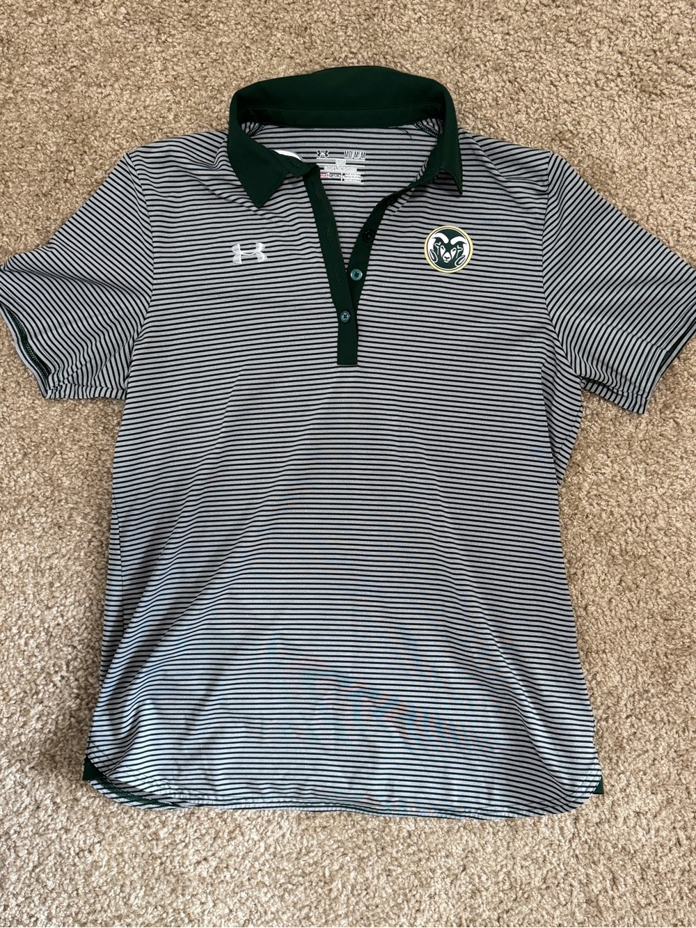 CSU striped polo- size M